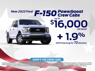 Up To $16,000 Off MSRP + 1.9% APR Financing for 72 Months