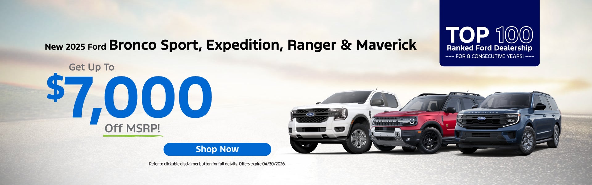 New 2026 Ford Bronco sport, expedition, ranger, maverick